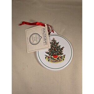 Pfaltzgraff  Christmas Tree Cookie Mold Press Cookies For Santa Heavy Porcelain